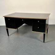 Mid-Century_Regency_Style_Executive_Desk,_Lacquered_Ebony_2000s_USA