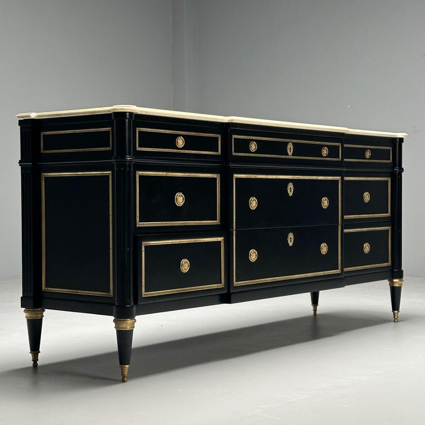 Maison_Jansen_Hollywood_Regency_Commode,_Black_Wood_&_Marble,_1940s_France