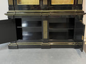 Hollywood_Regency_Maison_Jansen-Style_Bookcase,_Ebony_&_Gold_Leaf_1970s