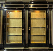 Hollywood_Regency_Maison_Jansen-Style_Bookcase,_Ebony_&_Gold_Leaf_1970s