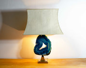 Fine_brass_&_blue_agate_stone_lamp,_1970s