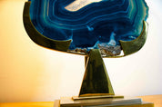 Fine_brass_&_blue_agate_stone_lamp,_1970s