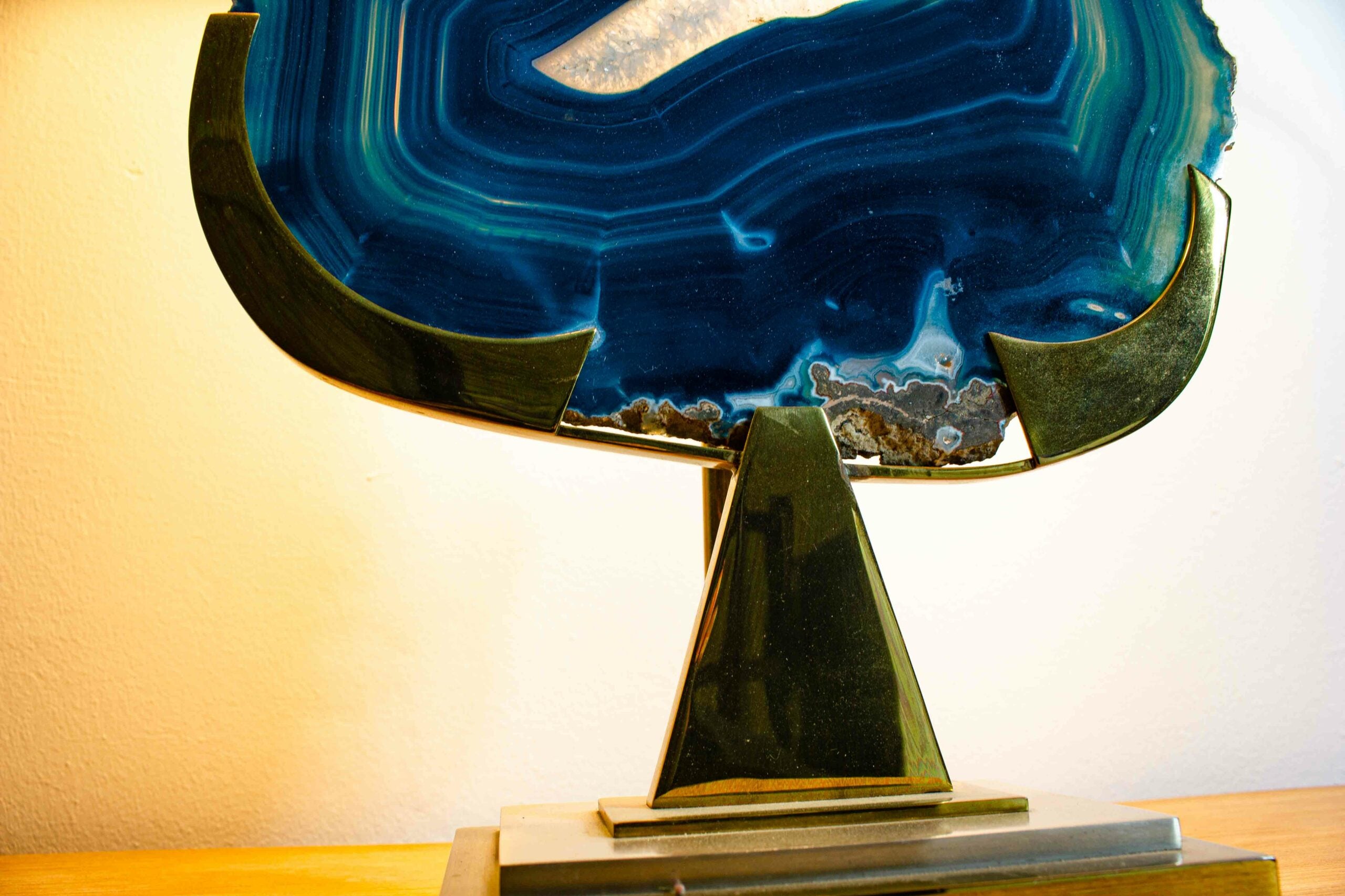 Fine_brass_&_blue_agate_stone_lamp,_1970s