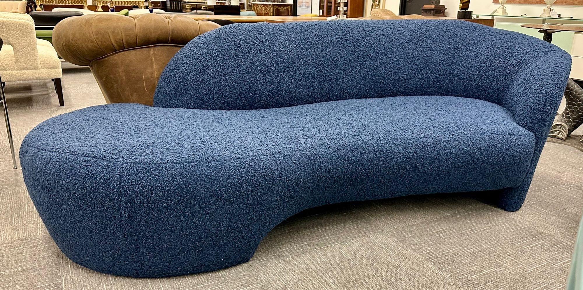 Mid-Century_Style_Organic_Form_Cloud_Sofa,_Blue_Bouclé,_2010s_USA