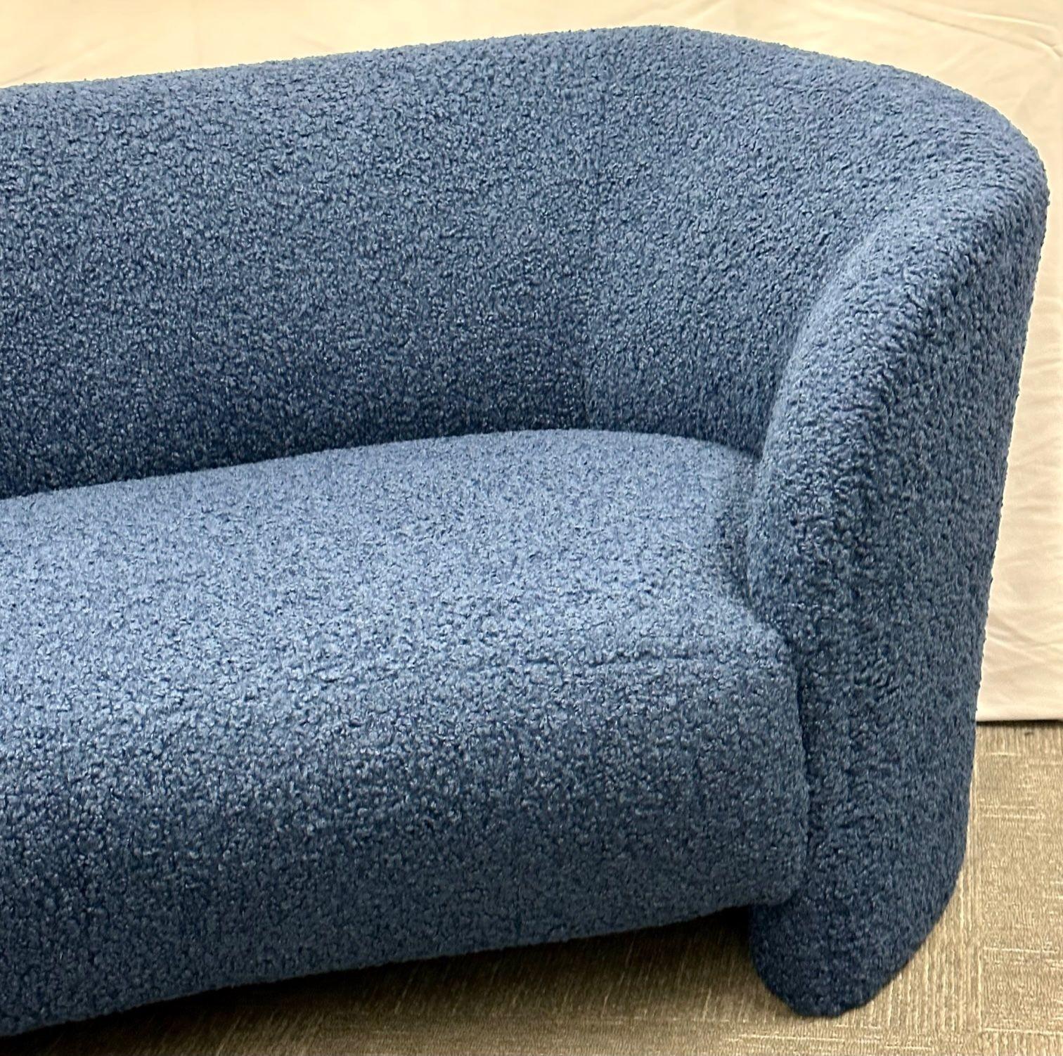 Mid-Century_Style_Organic_Form_Cloud_Sofa,_Blue_Bouclé,_2010s_USA