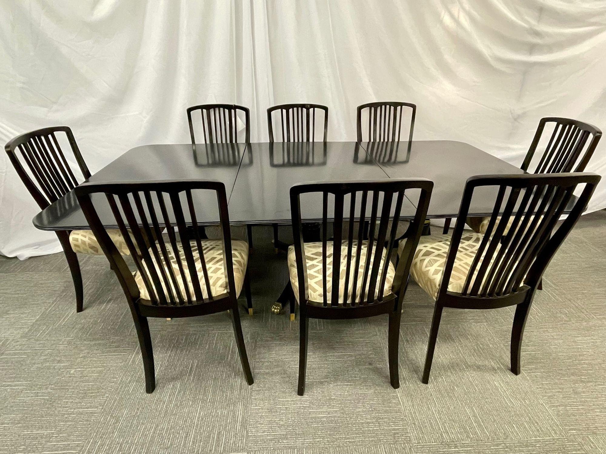 Hollywood_Regency_Triple_Pedestal_Ebony_Dining_Table,_Maison_Jansen_1920s