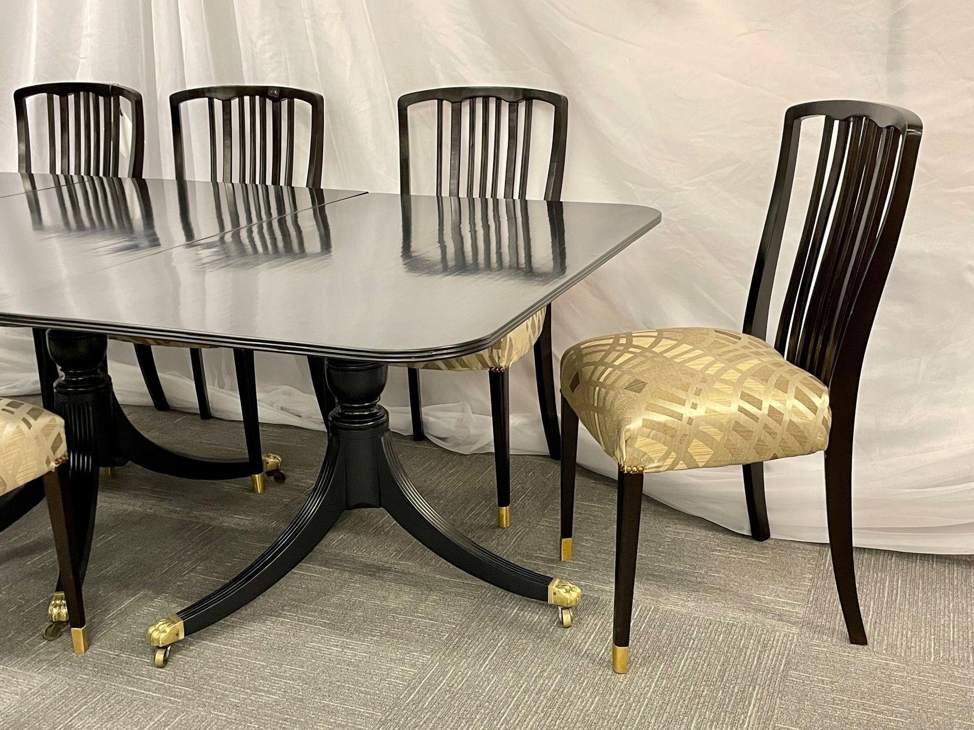 Hollywood_Regency_Triple_Pedestal_Ebony_Dining_Table,_Maison_Jansen_1920s