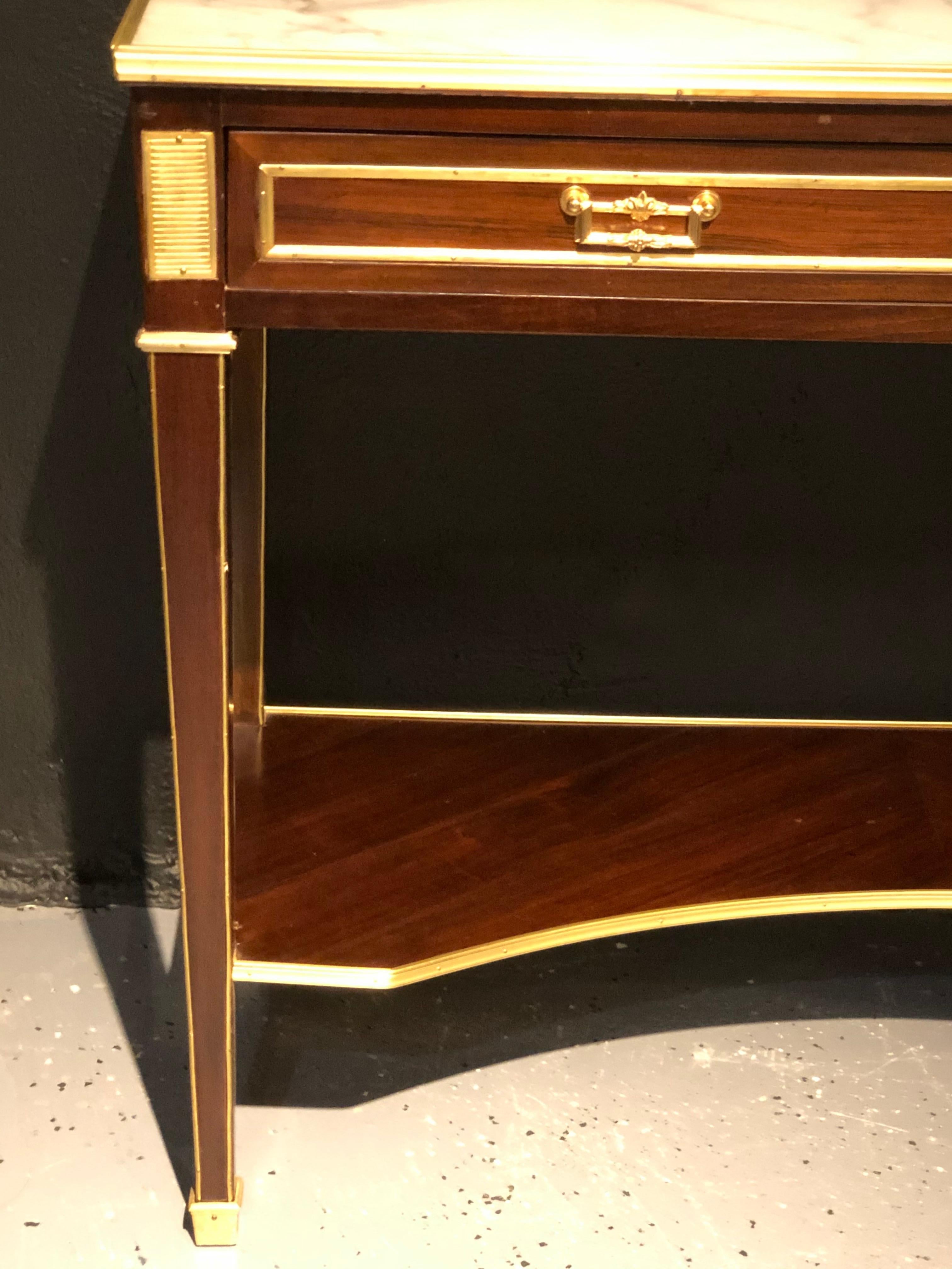 Jansen-Style_Marble_Top_Bronze_Console/Serving_Table,_1960s