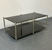 Two-Tier_Coffee_Table,_Black_Granite,_Maison_Baguès_Style