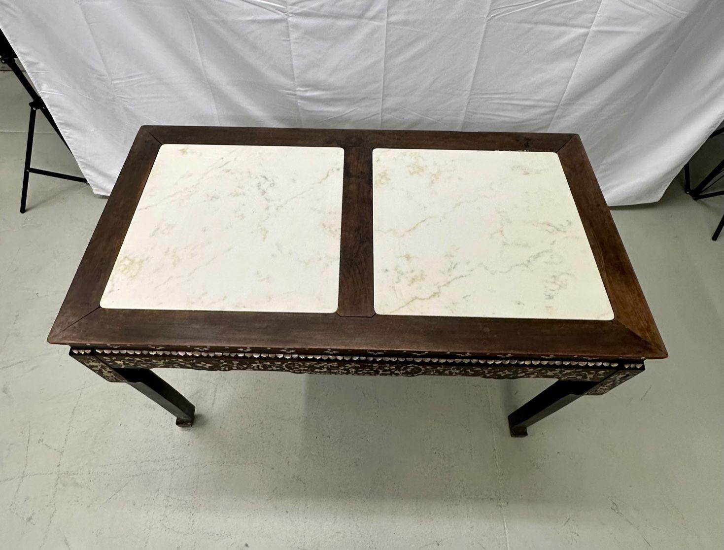 Syrian_Rosewood_Console_Table,_Mother-of-Pearl_&_Marble_Top_1950s_Syria