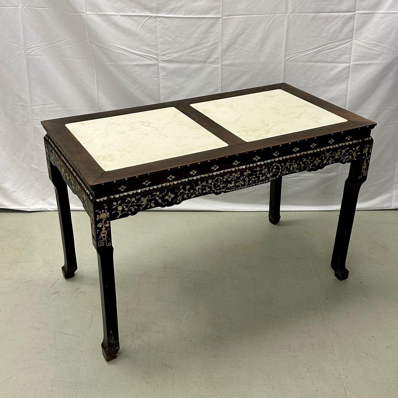Syrian_Rosewood_Console_Table,_Mother-of-Pearl_&_Marble_Top_1950s_Syria