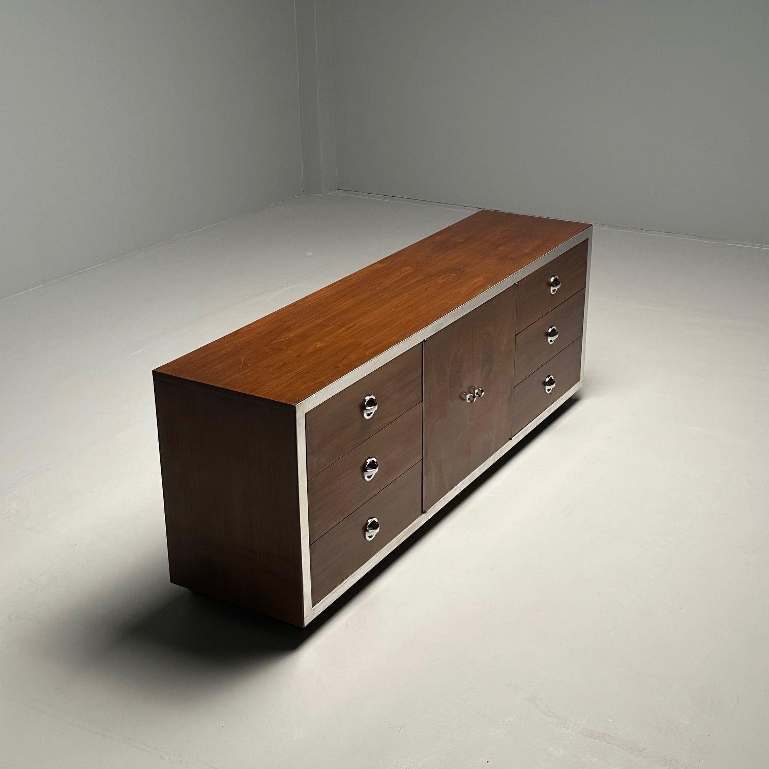 Milo_Baughman_Burlwood_&_Chrome_Dresser_Sideboard_1970s_USA