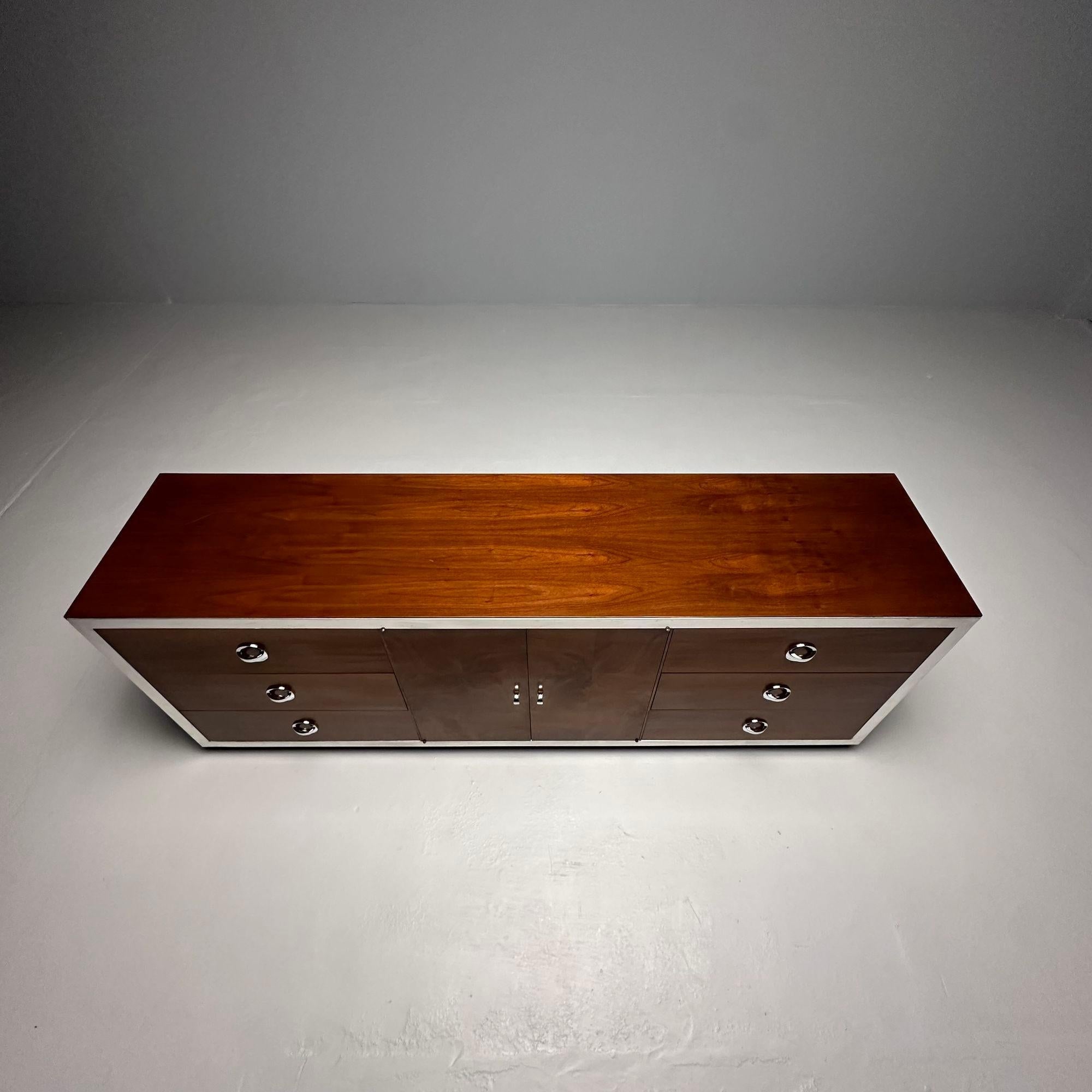 Milo_Baughman_Burlwood_&_Chrome_Dresser_Sideboard_1970s_USA