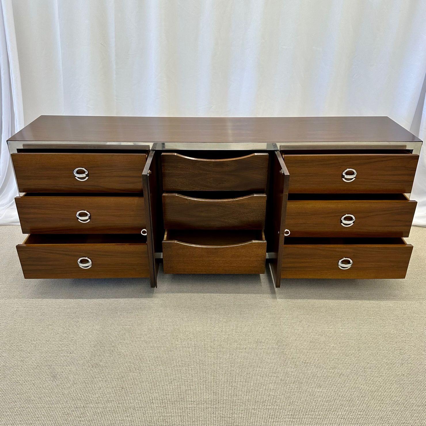 Milo_Baughman_Burlwood_&_Chrome_Dresser_Sideboard_1970s_USA