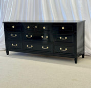 Hollywood_Regency_Ebony_Dresser_Sideboard_Bronze_Accents_1960s_USA