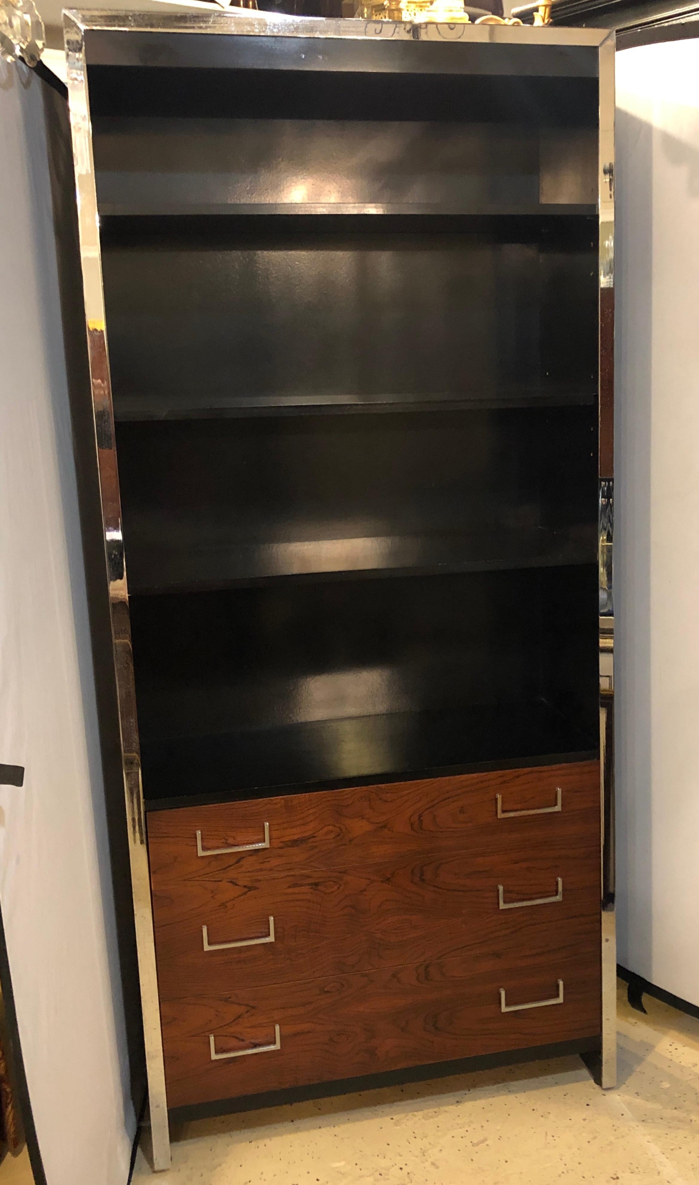 Milo_Baughman_for_John_Stuart_Bookcase,_Ebony,_Rosewood_&_Chrome,_1960s_USA
