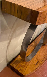 Console_Table_Art_Deco_Style_Chrome_Metal_1970s