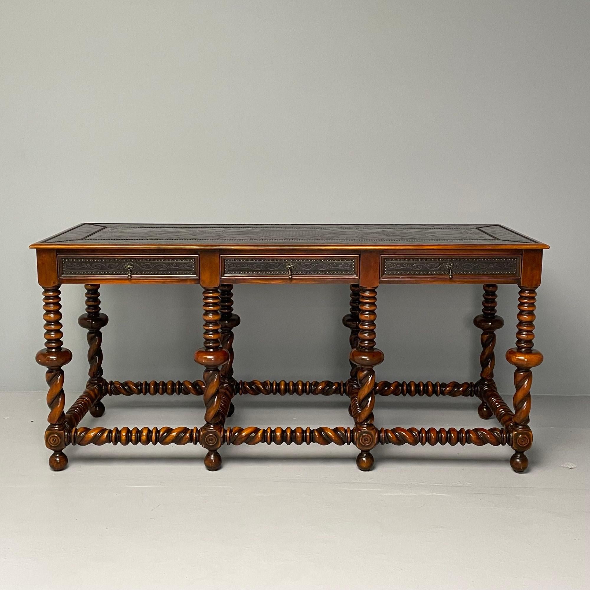 Baroque_Style_Console_Table_Barley_Twist_Wood_2000s_USA