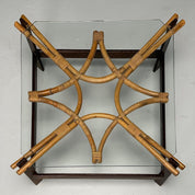 ISA_Italian_Mid-Century_Coffee_Table_Wood_&_Cane,_1980s_Italy