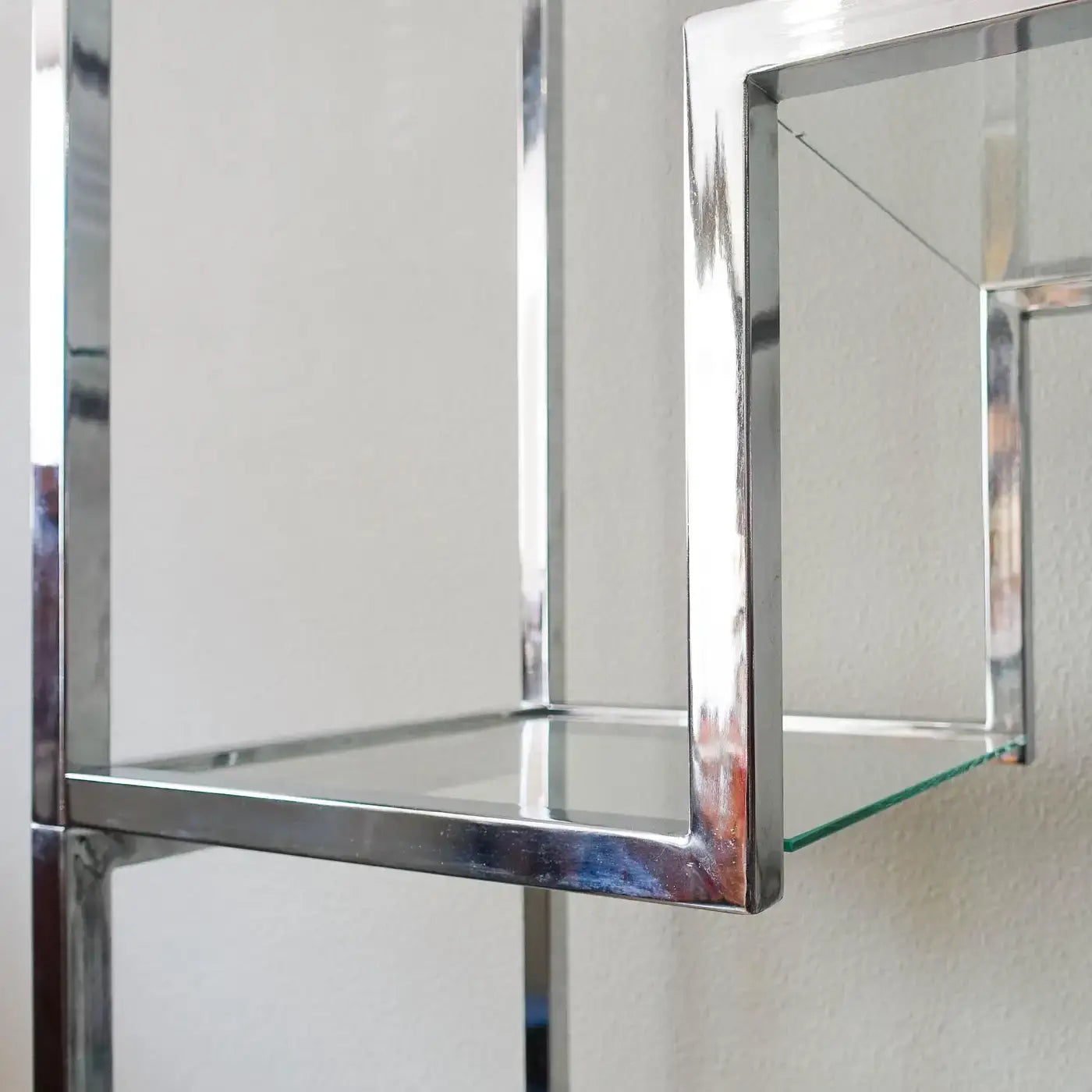 Chrome_and_Glass_Shelving_Unit_in_the_Style_of_Romeo_Rega,_Mid_Century_Modern,_1970s,_Italy