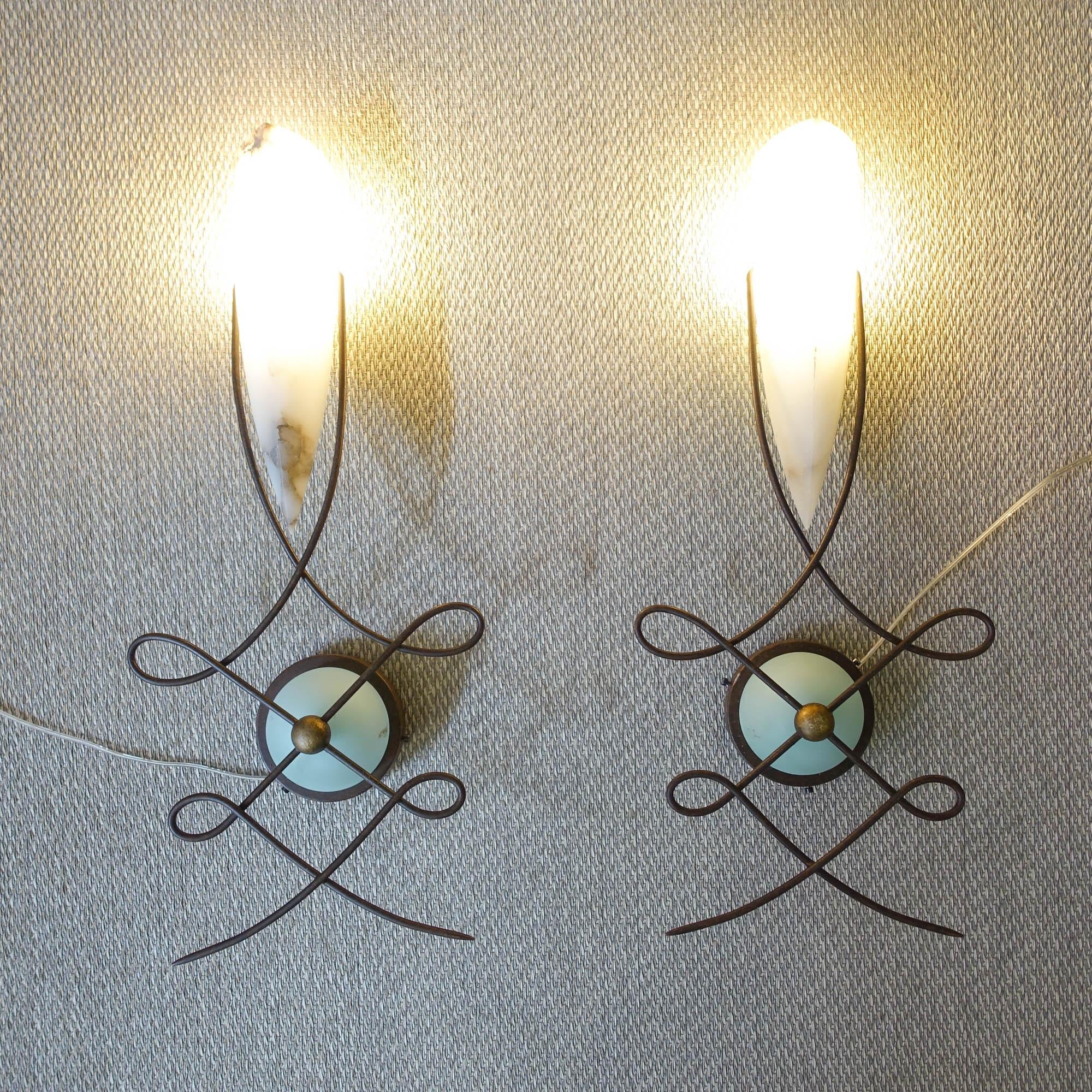 Set_of_2_Louvre_Wall_Sconces_by_Terzani,_Postmodern_Lighting,_1980s,_Italy
