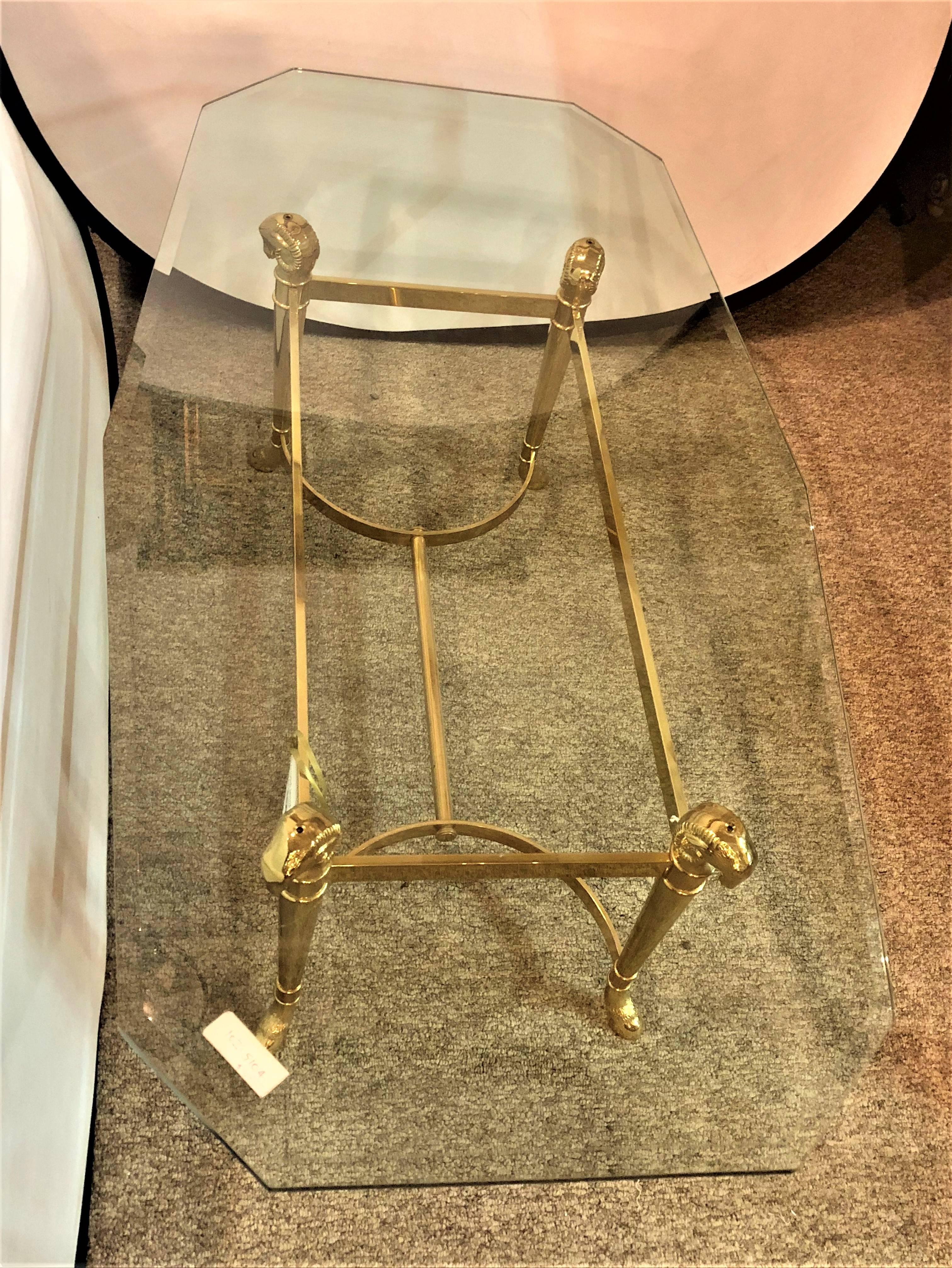 Manner_of_Jansen_Brass_Ram_Head_&_Glass_Coffee_Table_1960s