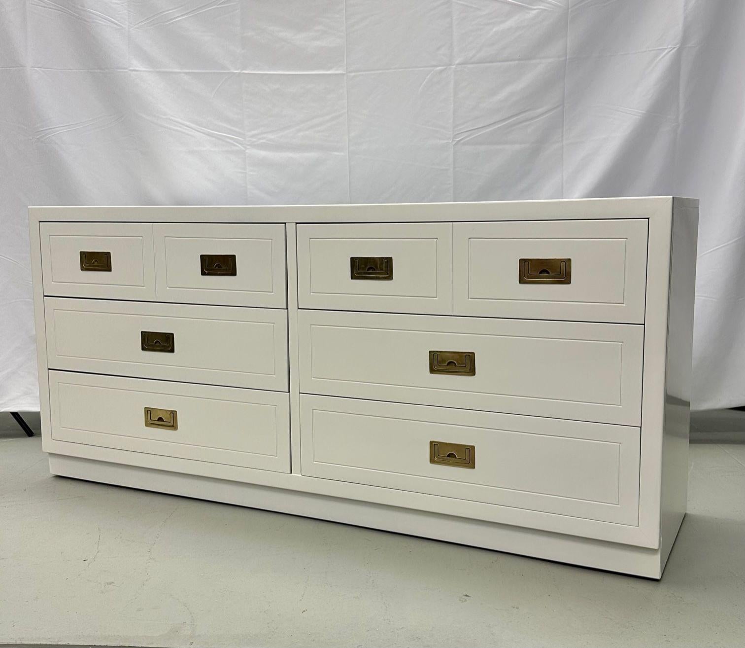 Campaign_Dresser_White_Lacquer_Brass_Mid-Century_Modern_1960s_USA