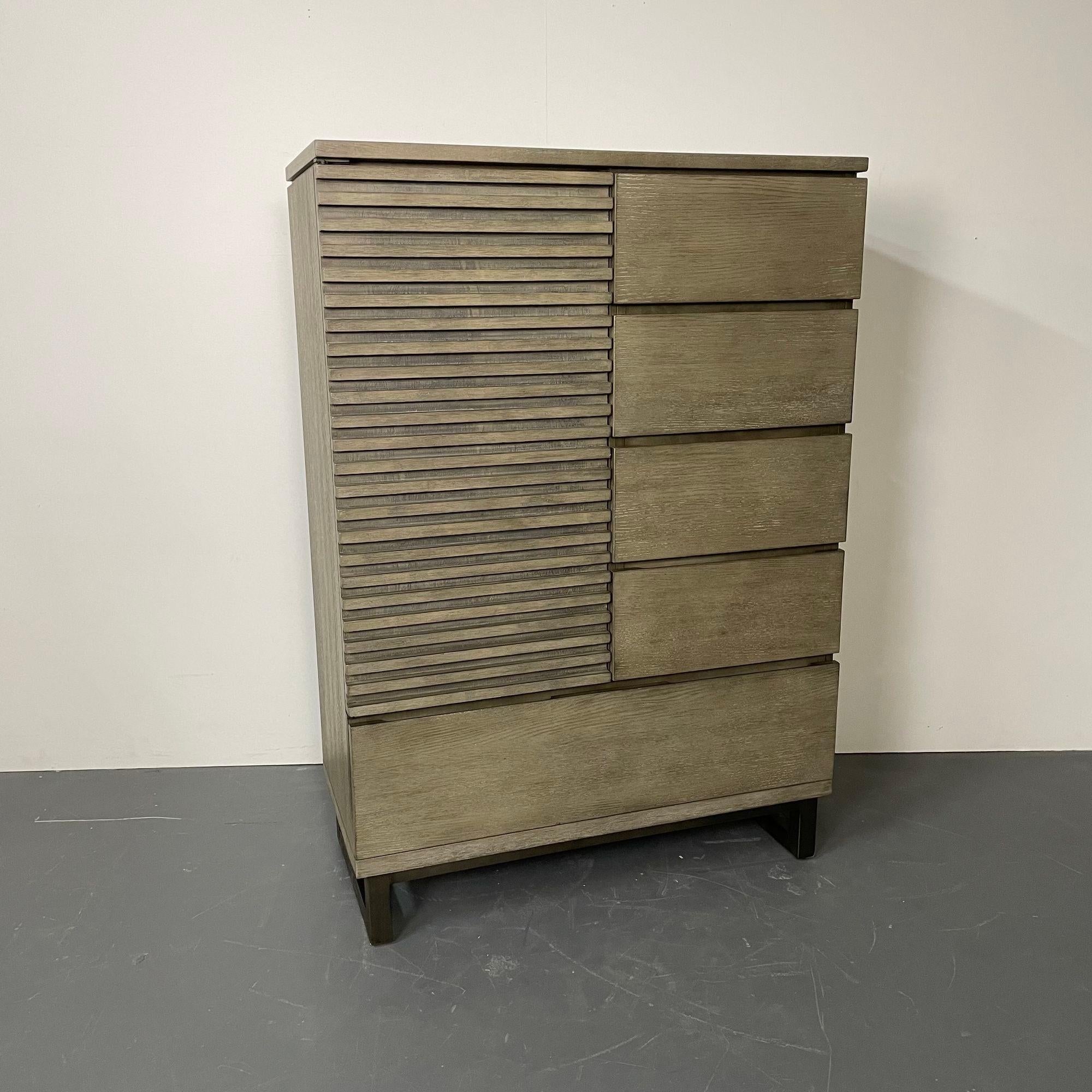High_Chest_Armoire_Pickled_Wood_on_Metal_Base_2010s_USA