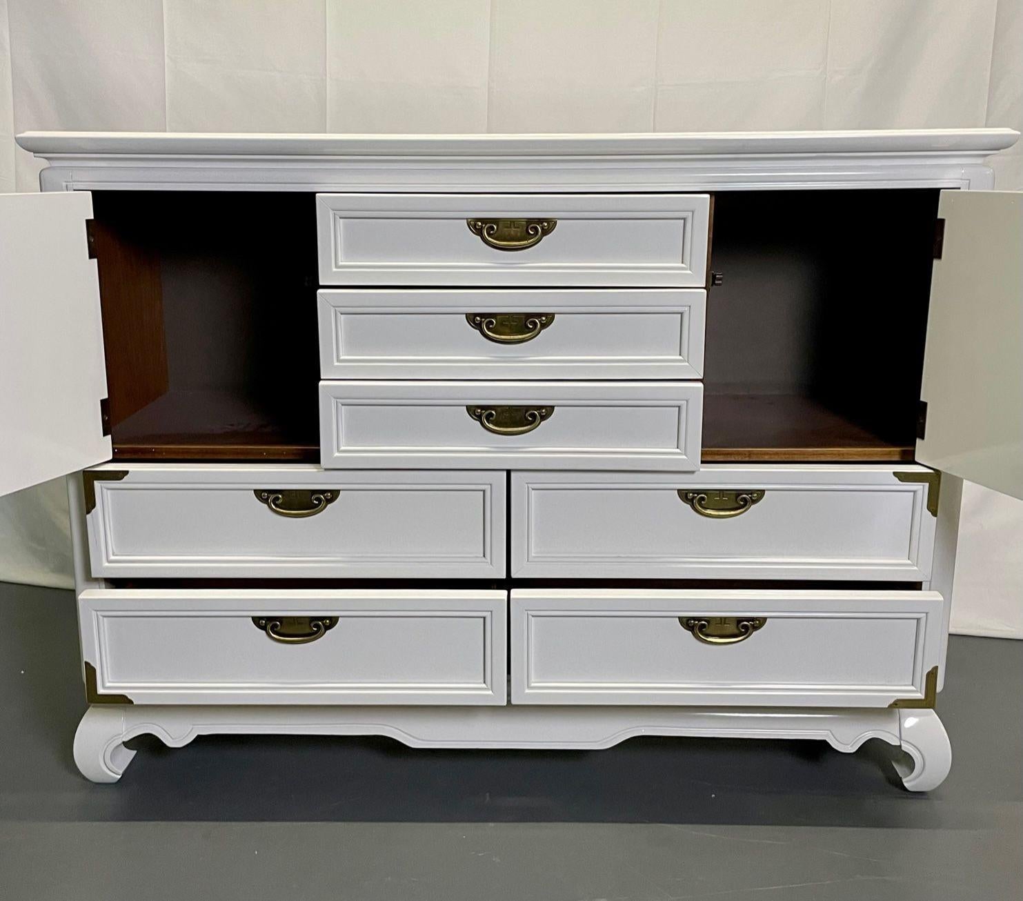 Campaign_Style_Chest_Cabinet_White_Lacquered_Wood_1970s_USA