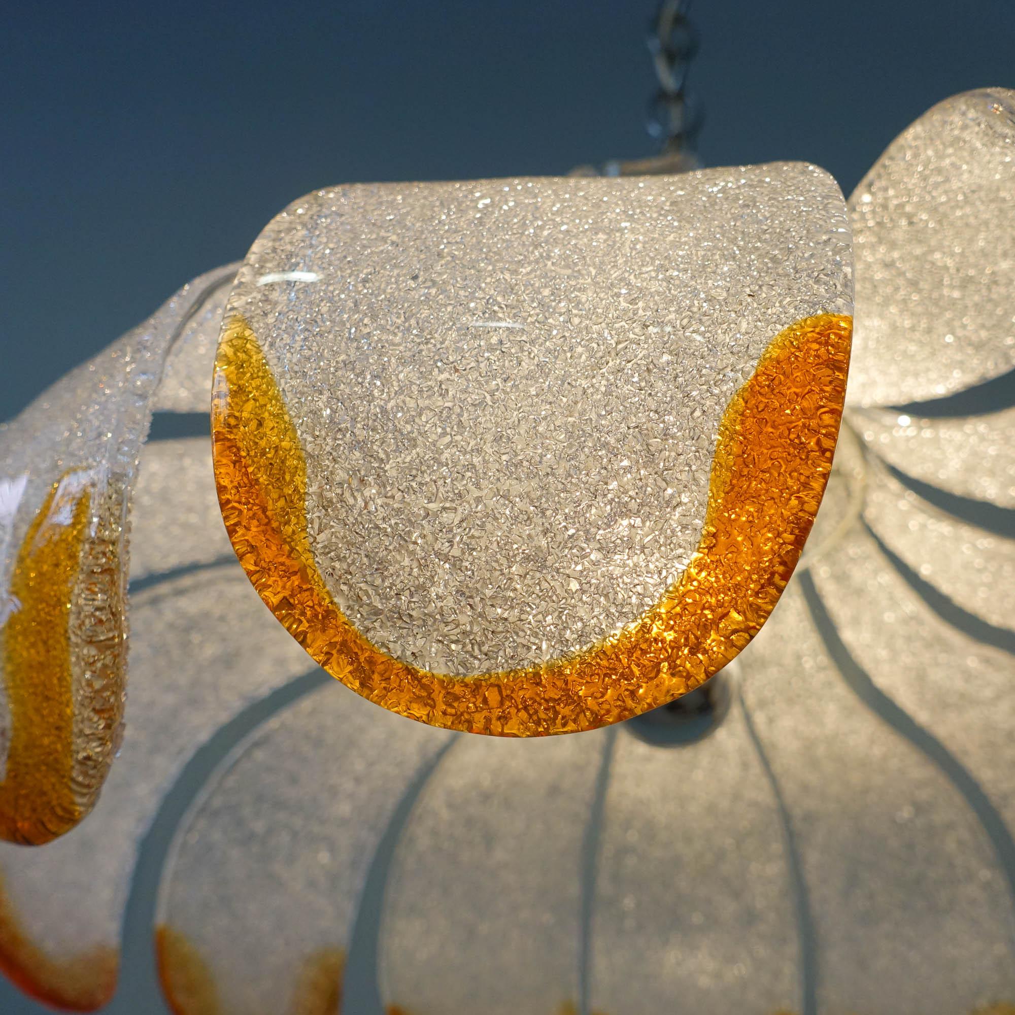 Murano_Glass_Petal_Pendant_by_Carlo_Nason_for_Mazzega,_Mid_Century_Modern,_1970s,_Italy