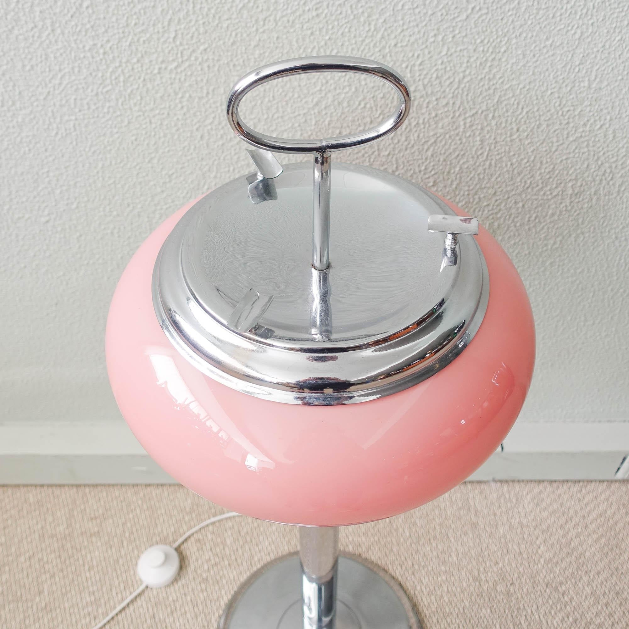 Pink_Ashtray_Lamp,_Chrome_Metal,_Opaline_Glass,_1960s,_Portugal