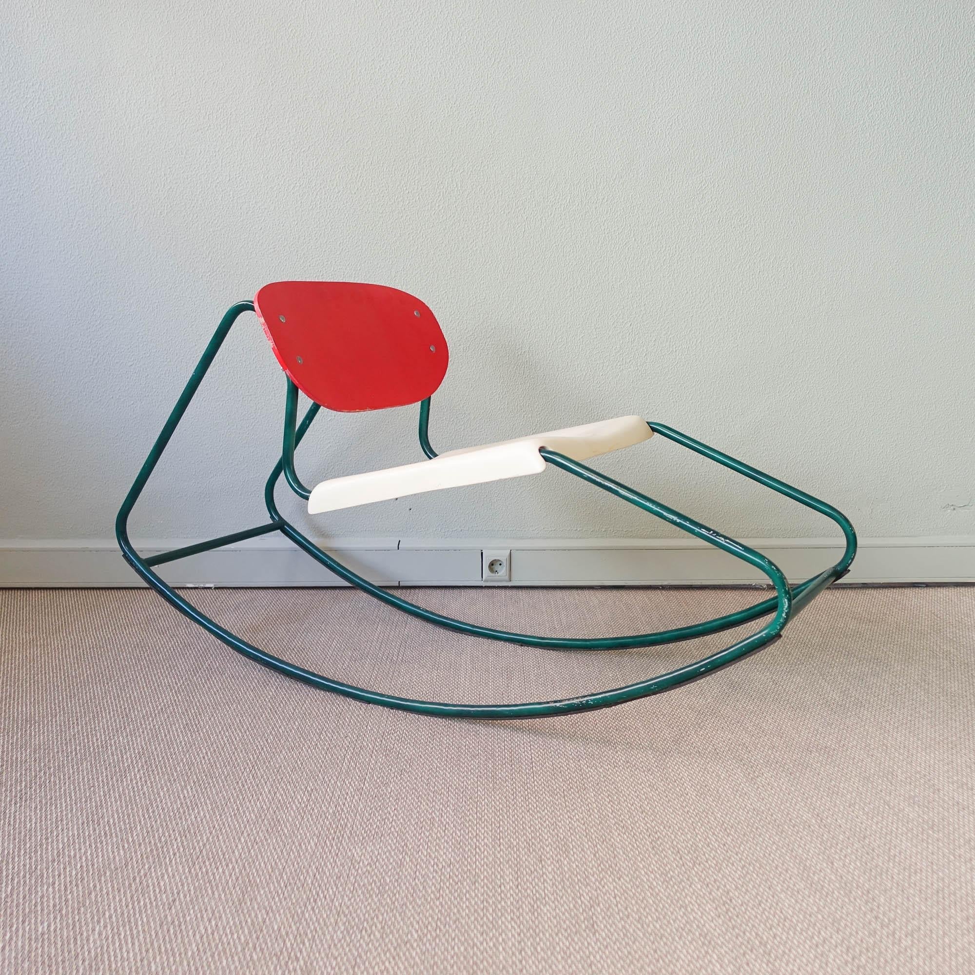 Rocking_Chair,_Dirk_Van_Sliedrecht_Style,_Metal_and_Wood,_1960s,_Netherlands