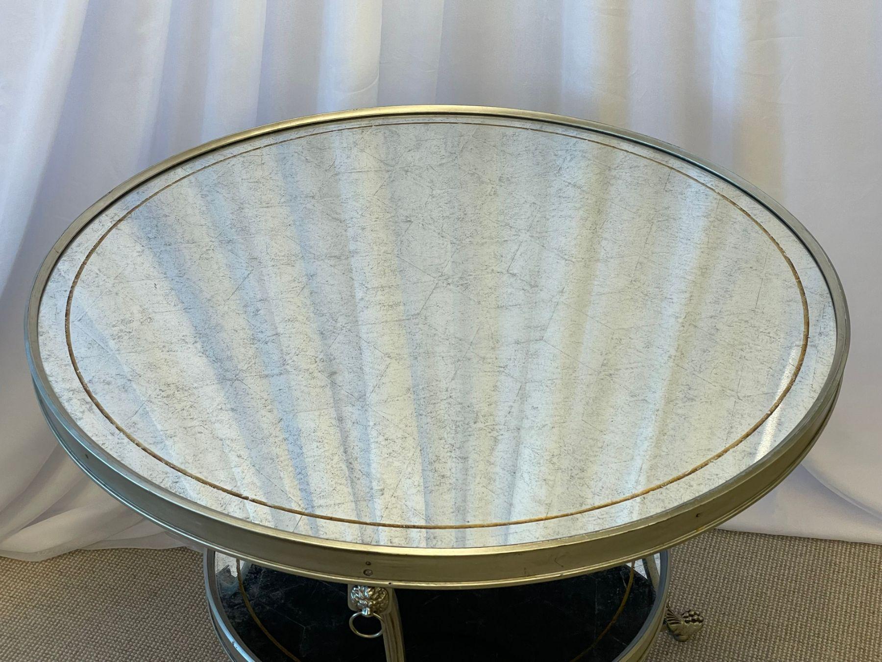 Gueridon_Center_Table_Hollywood_Regency_Mirrored_Silver_Gilt_1970s_Italy