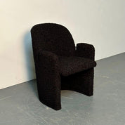 Black_Bouclé_Lounge_Chair,_Mid-Century_Modern_Style,_American_Craftsmanship,_USA