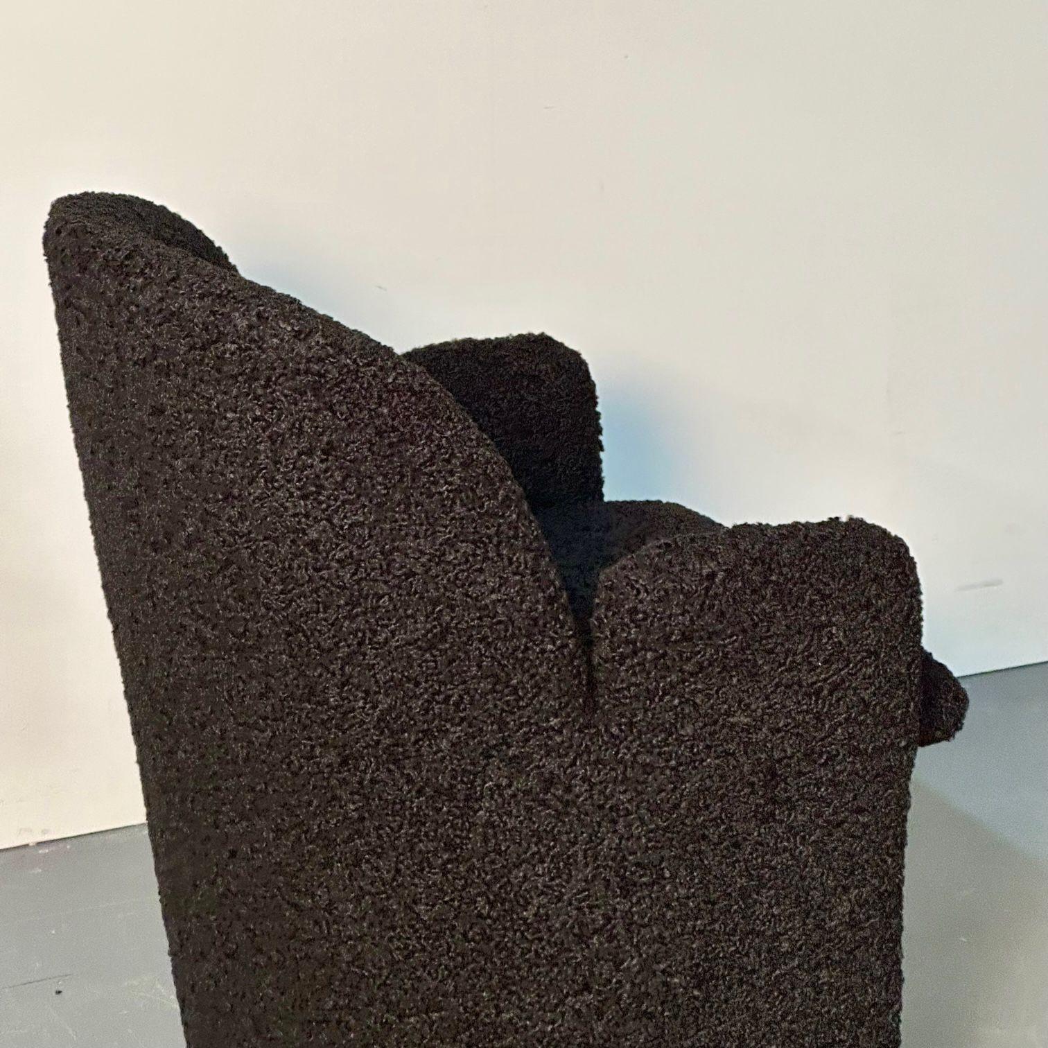Black_Bouclé_Lounge_Chair,_Mid-Century_Modern_Style,_American_Craftsmanship,_USA