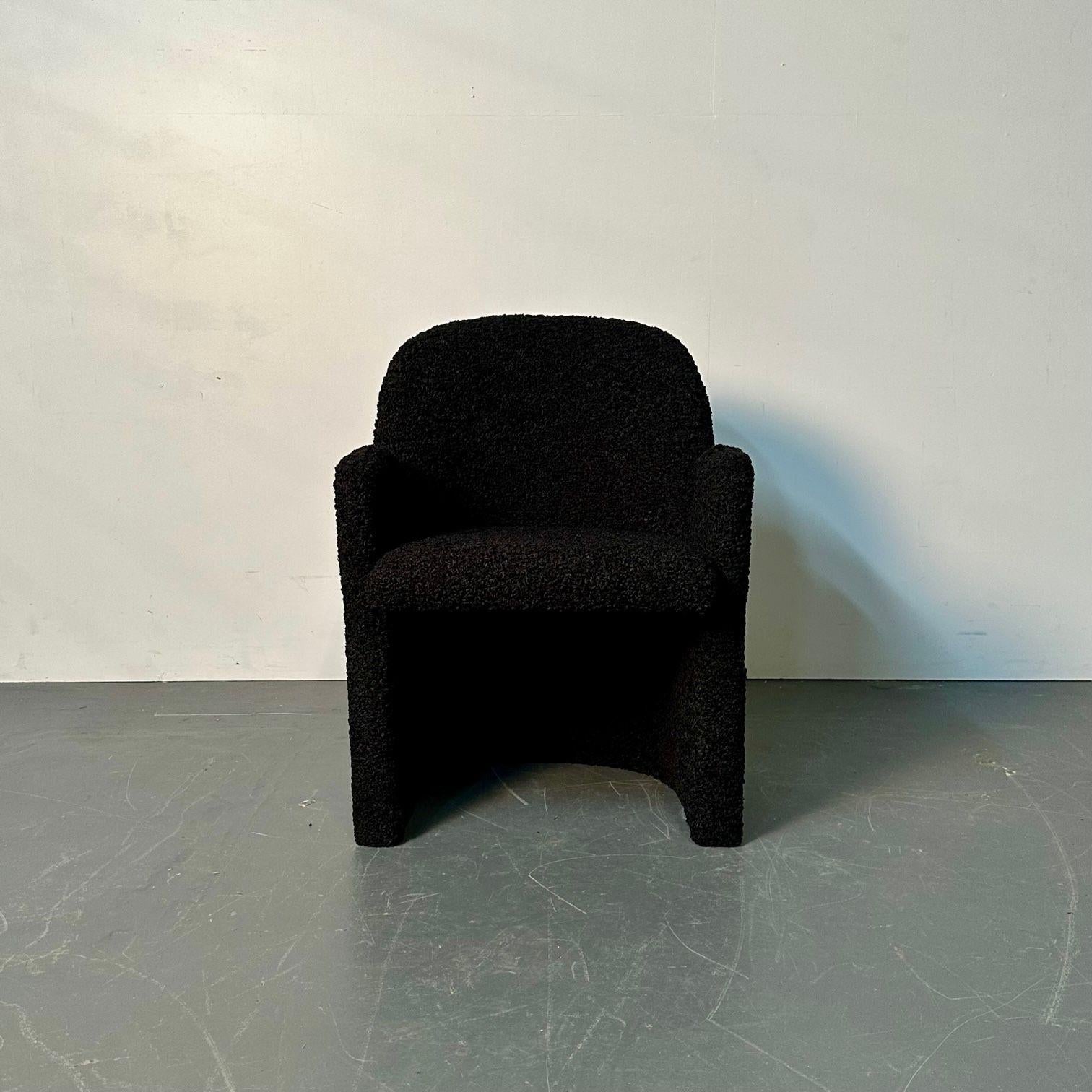 Black_Bouclé_Lounge_Chair,_Mid-Century_Modern_Style,_American_Craftsmanship,_USA