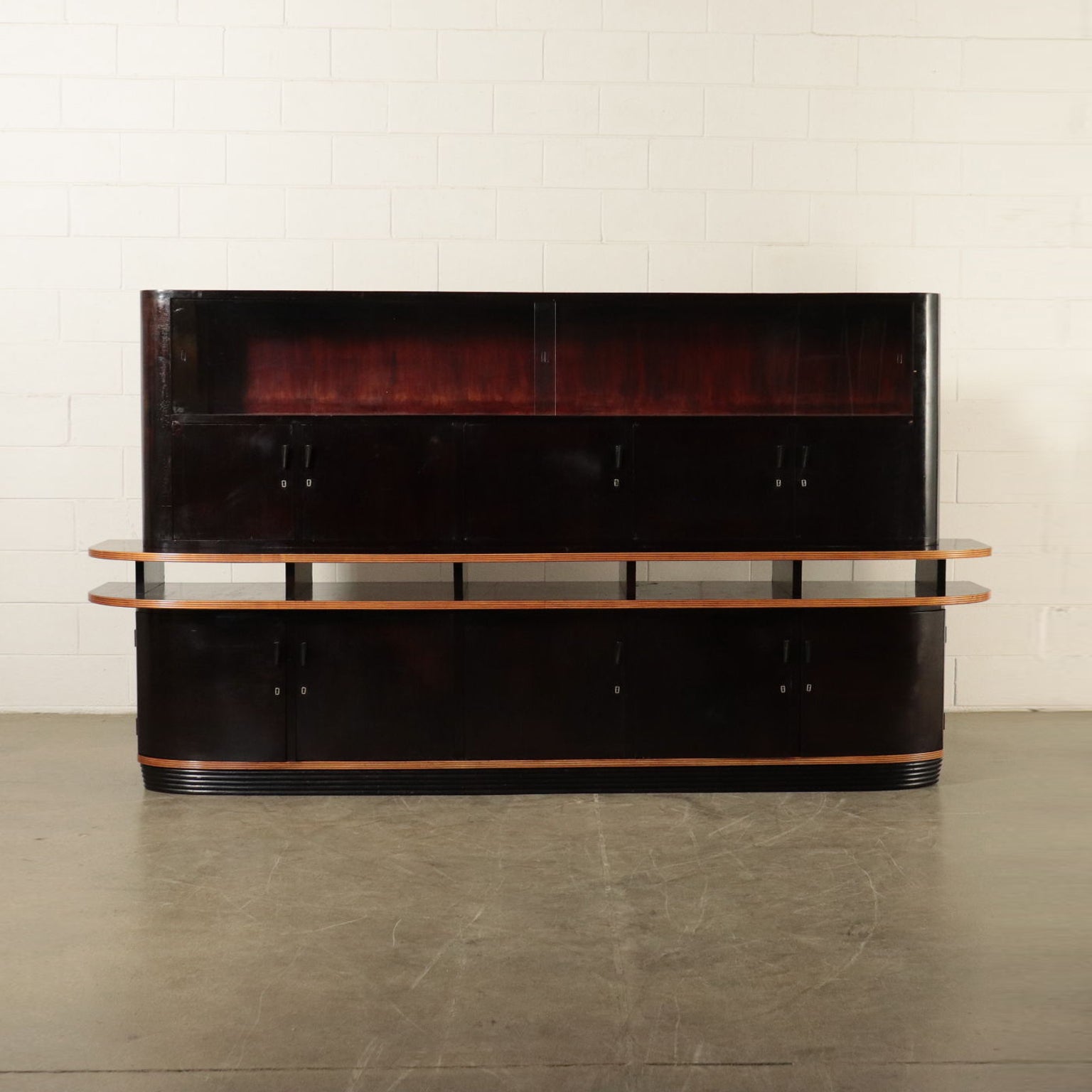 Vintage_Cabinet_Veneer_Solid_Wood_Veneer_Sliding_Doors_1940s