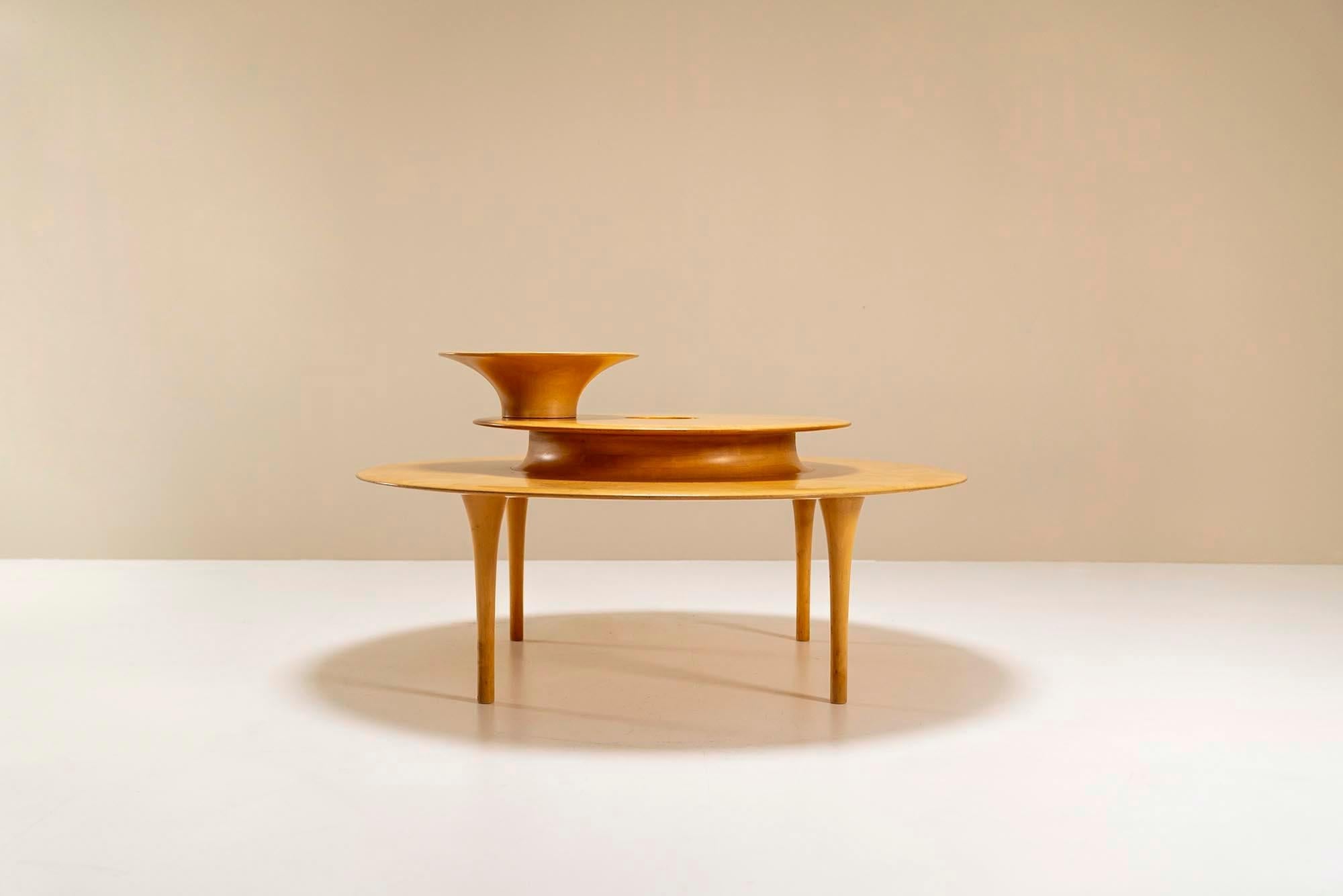 Rare_Nanna_Ditzel_Coffee_Table_in_Maple_Wood_for_Brdr._Kruger,_Denmark,_1980s