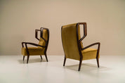Set_of_2_Wingback_Armchairs_In_Poplar_And_Mohair_By_Orlando_Orlandi,_Italy_1950's