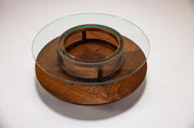 Round_Coffee_Table_In_Glass_And_Teak_By_Gianfranco_Frattini_for_Cassina,_Italy