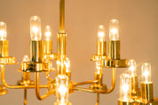 Hans_Agne_Jakobsson_Chandelier_Model_T434/15_in_Brass_and_Glass,_Sweden,_1960s
