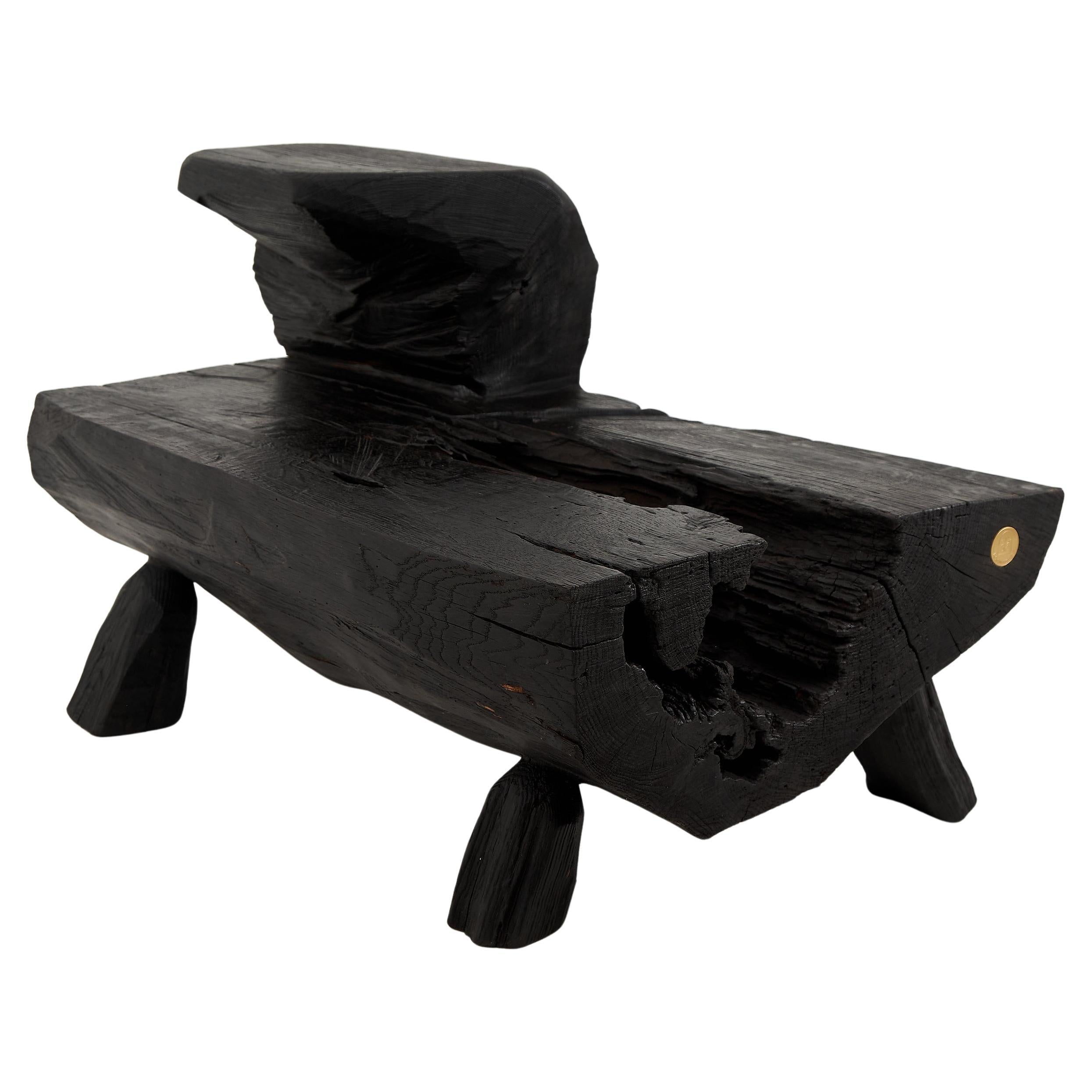 Rustic_Sculptural_Coffee_Table,_Burnt_Black_Oak_Wood,
