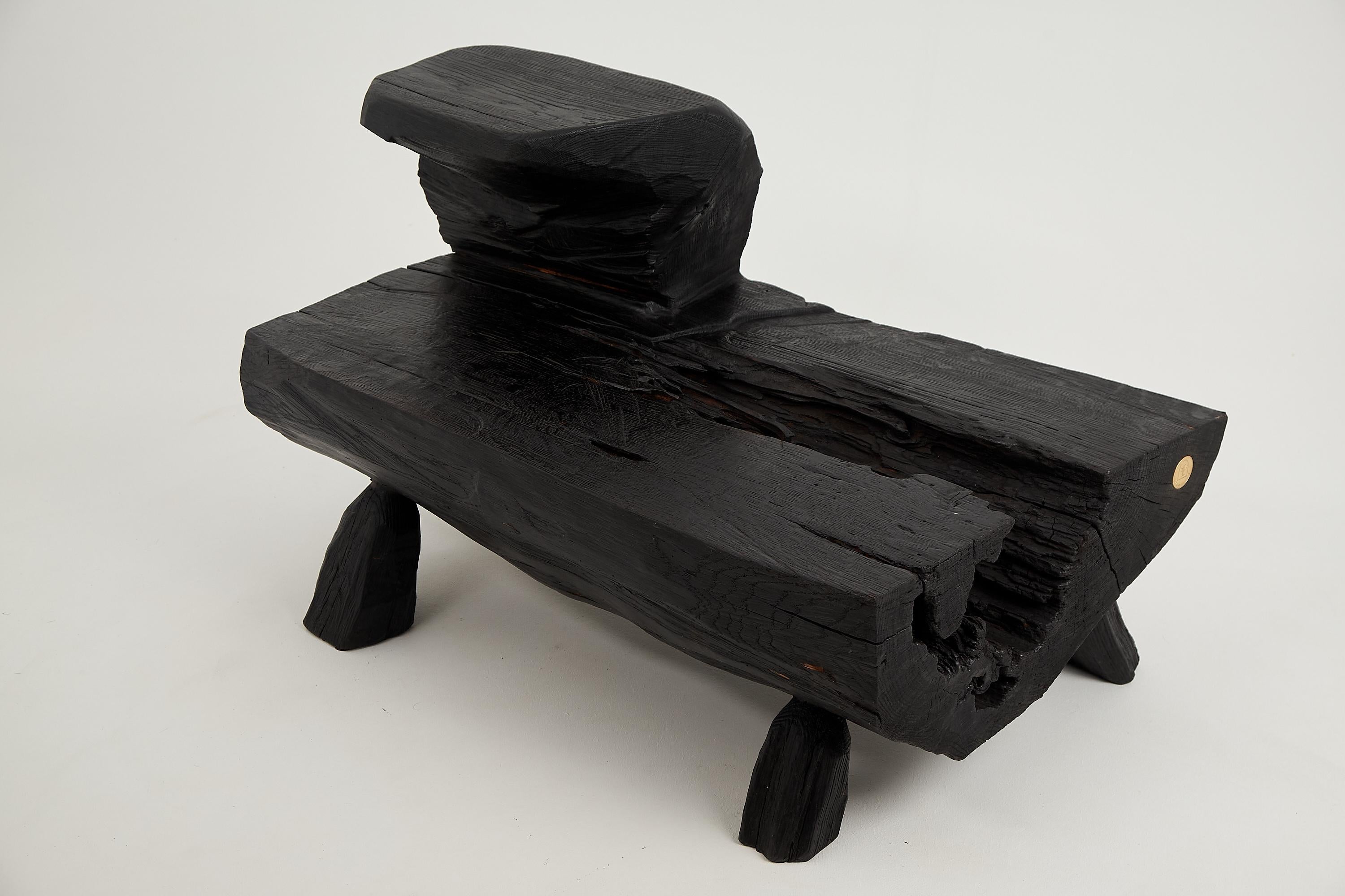 Rustic_Sculptural_Coffee_Table,_Burnt_Black_Oak_Wood,