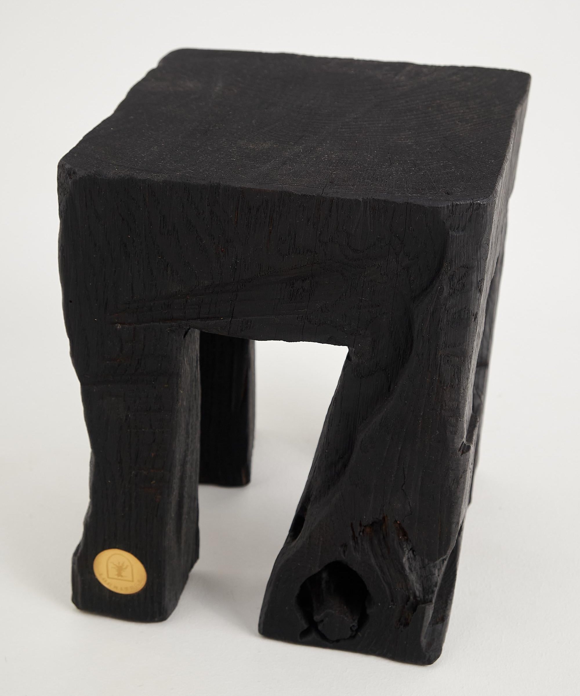 Rustic_Sculptural_Side_Table,_Stool,_Burnt_Black_Oak_Wood,_Unique,_Logniture