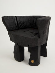 Logniture,_Brutalist_Sculptural_Armchair,_Solid_Burnt_Oak_Wood
