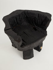 Logniture,_Brutalist_Sculptural_Armchair,_Solid_Burnt_Oak_Wood