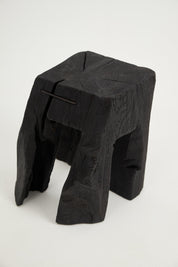 Rustic_Sculptural_Side_Table,_Stool,_Burnt_Black_Oak_Wood,_Unique,_Logniture