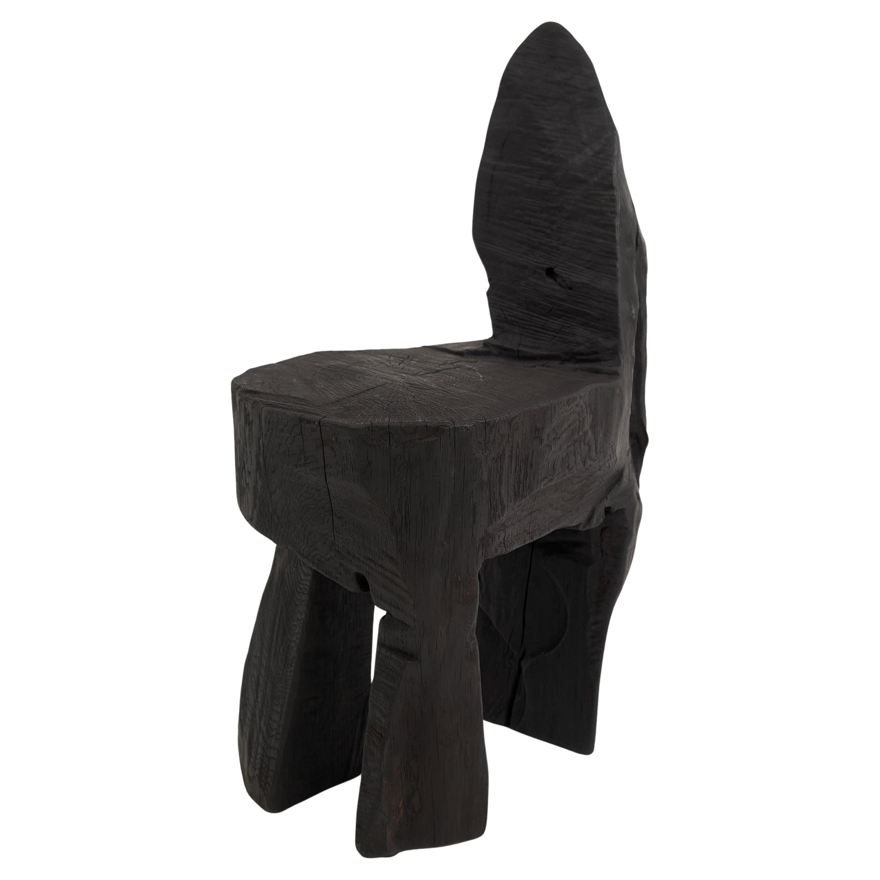 Logniture,_Brutalist_Sculptural_Chair,_Solid_Burnt_Oak_Wood,_Unique_1/1,_Jownik