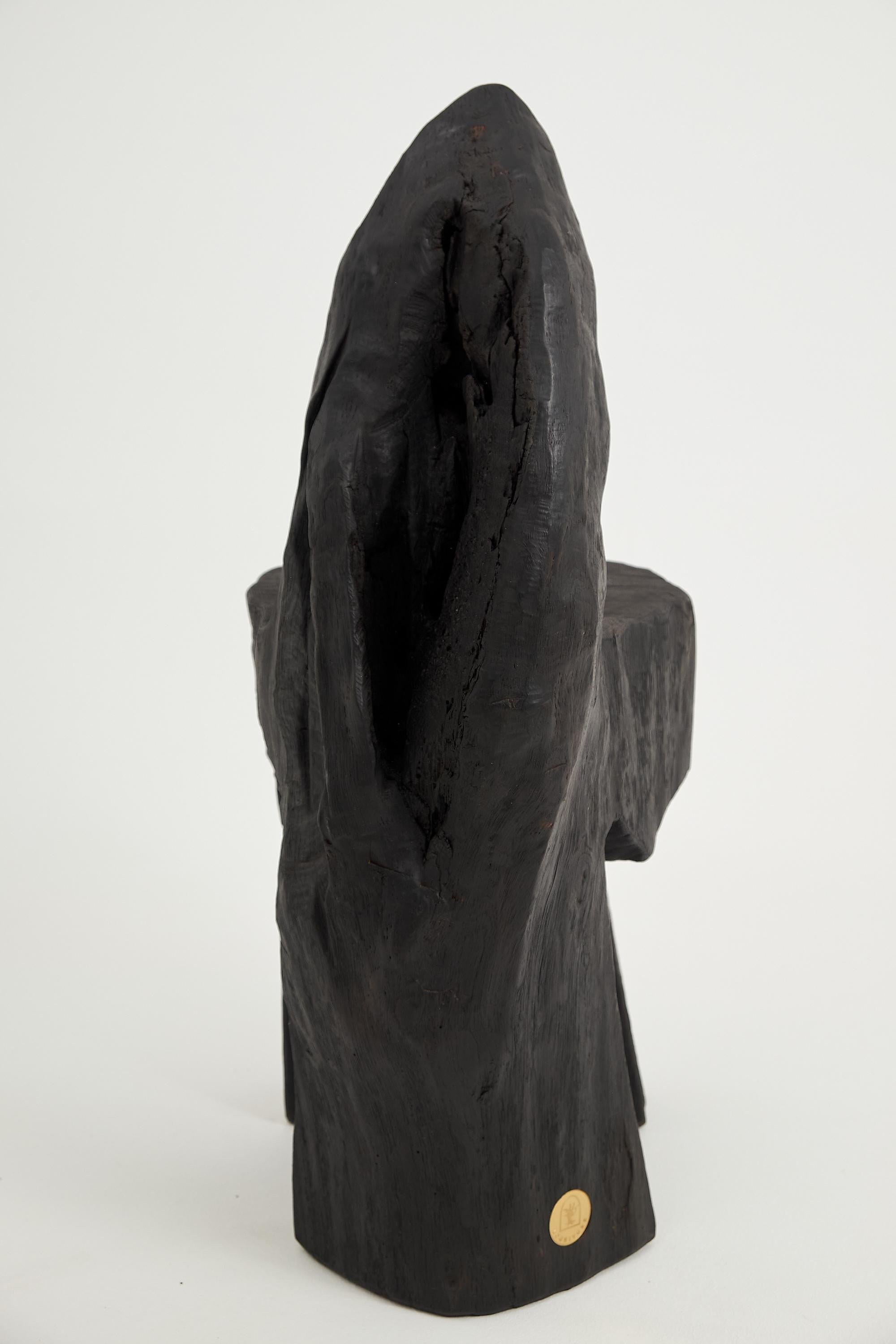 Logniture,_Brutalist_Sculptural_Chair,_Solid_Burnt_Oak_Wood,_Unique_1/1,_Jownik