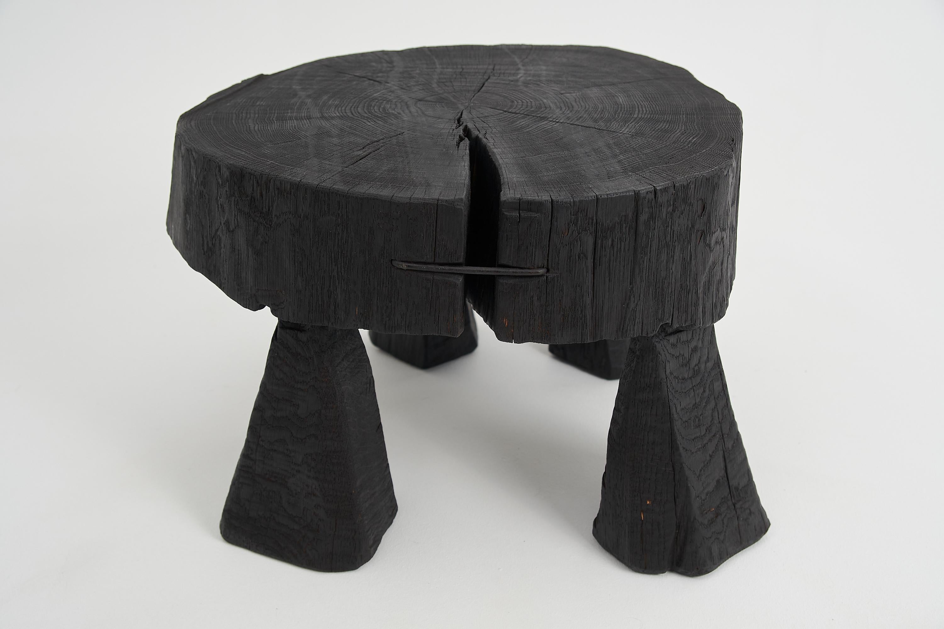 Logniture,_Rustic_Sculptural_Coffee_Table,_Burnt_Black_Oak_Wood